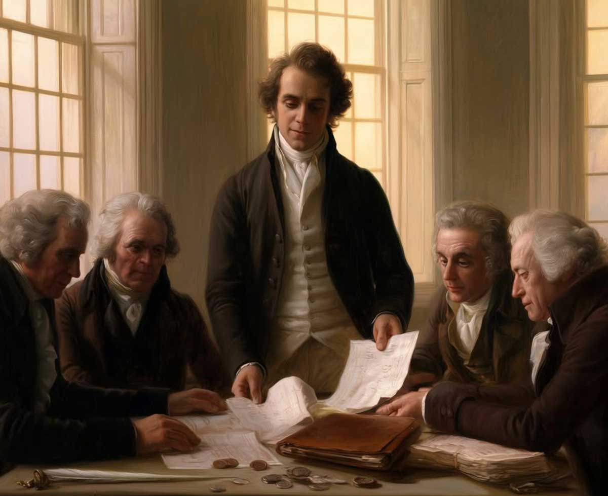 Haym Solomon with Founding Fathers